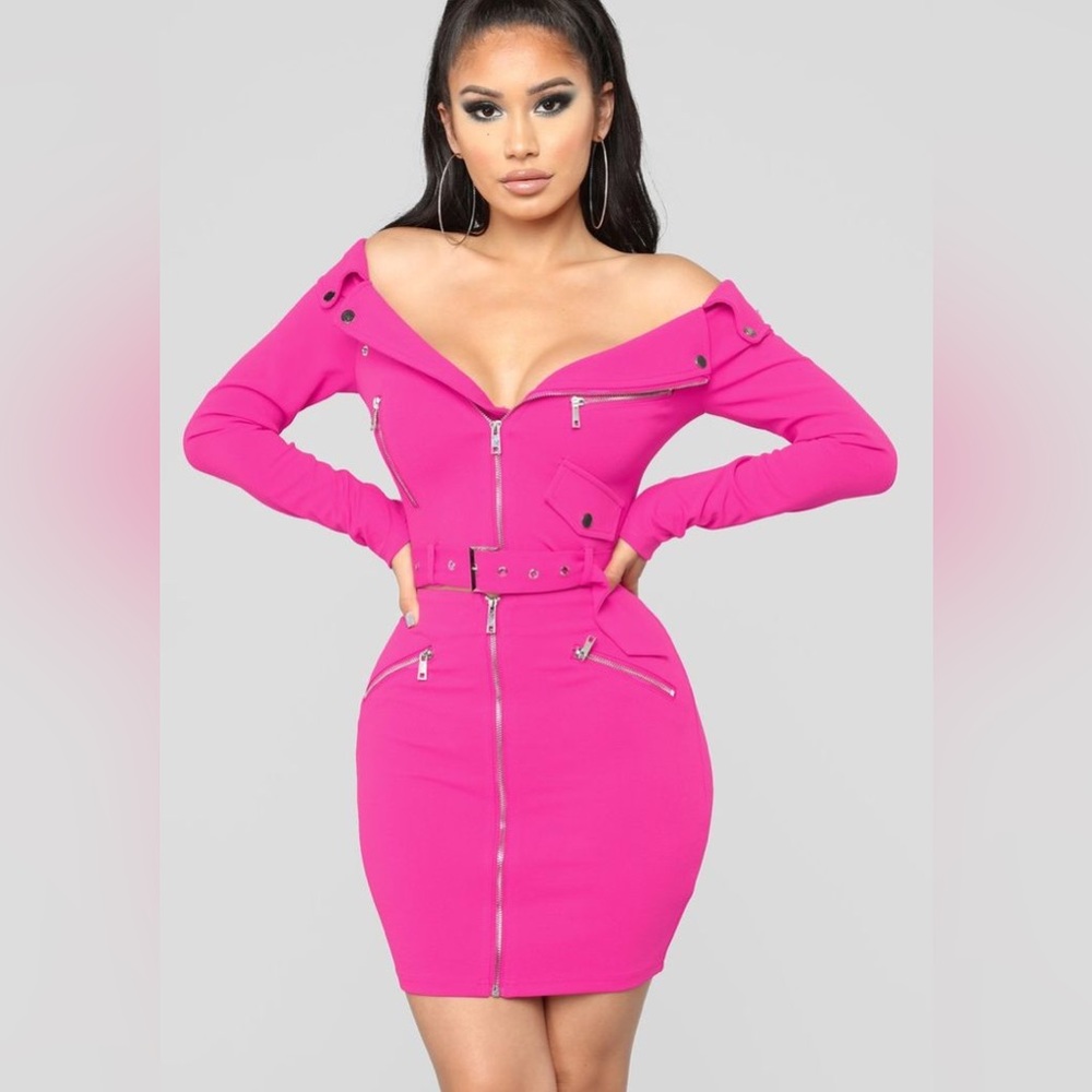 Hot Pink Two Pc Fashion Nova Blazer Set